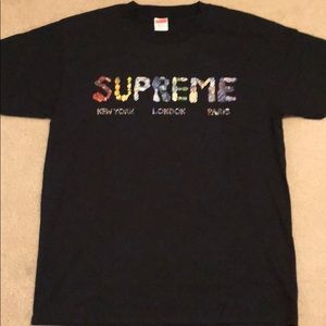 Supreme black Rocks Tee Colorful New York t shirt